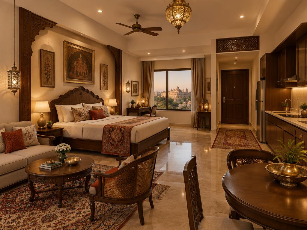Luxury furnished bedroom